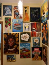 Şəkillər, tablolar: El ishidir. Ketan uzerinde yagli boya texnikasi ile ishlenib — 8