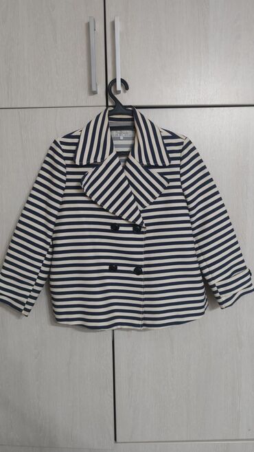 пиджак 48: Курточка-пиджак Zara, ткань хб в рубчик, бу, размер М (44-46). Цена