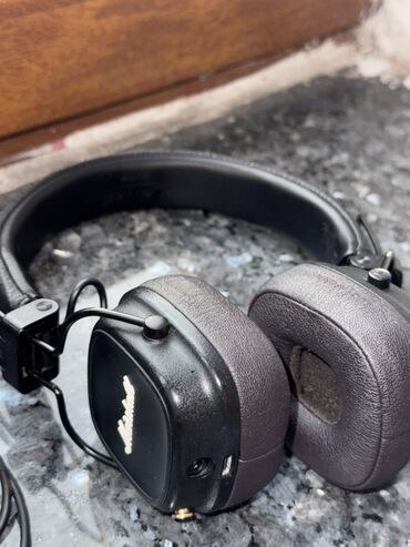 Mikrofonlar: Yeni Simsiz (Bluetooth) Qulaqcıqlar, Marshall, rəng - Qara