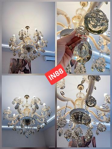 lüstür: Çılçıraq, 8 lampa, Xrustal — 1