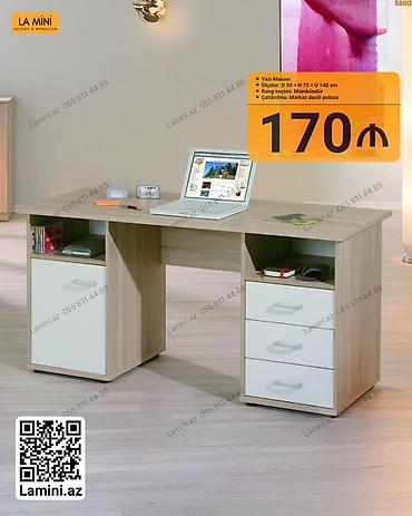 komod satilir: Yazı masası - Ölçülər: Dərinlik 50 sm x Hündürlük 75 sm x Uzunluq 140 — 1