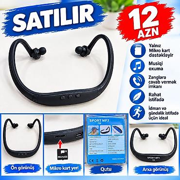 SPORT MP3/FM boyun arxası qulaqlıq - Yalnız microSD kart vasitəsilə