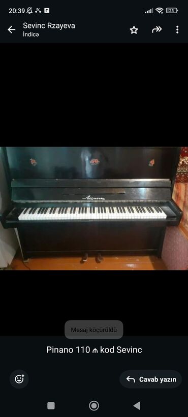 piano gəncə: Pinano 110 ₼ kod Sevinc