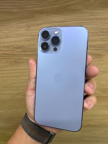 телефон аифон: IPhone 13 Pro Max, Б/у, 128 ГБ, Голубой, 86 %