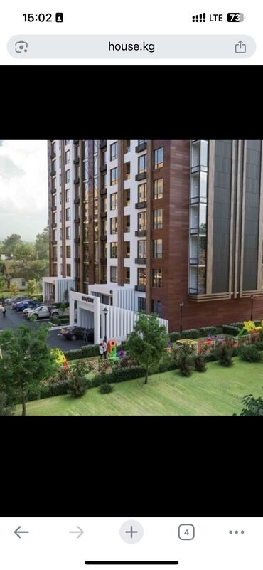 квартира в аренду в оше: 2 комнаты, 69 м², Элитка, 3 этаж, ПСО (под самоотделку)
