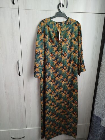 Повседневные платья: Повседневное платье, Лето, Длинная модель, 5XL (EU 50)