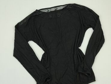 czarne bluzki z długim rękawem eleganckie: Bluzka Damska, S, stan - Bardzo dobry