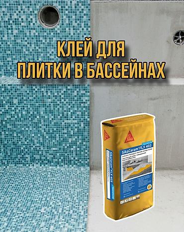 моза: Клей для укладки плитки в бассейнах SikaCeram FLX 403 (MasterTile FLX — 1