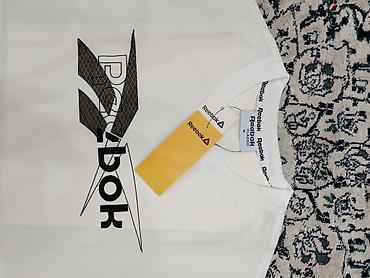 lining s: Мужская футболка, M, Reebok, Новый, цвет - Белый, Бесплатная доставка — 2