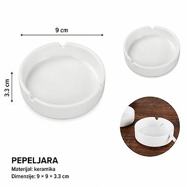 KMT Bela pepeljara 5403368 - Tip proizvoda: pepeljara - Boja: bela -