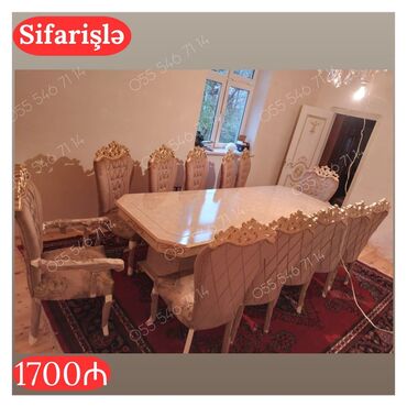 otaq qapları: Stol stul masa oturacaq sifarisle