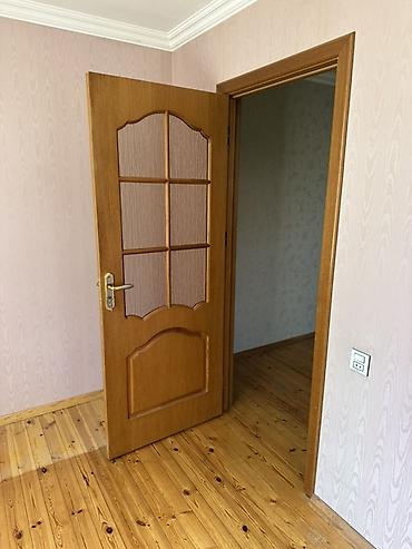 taxda qapi: Taxta otaq qapısı – şüşəli modellə - Material: təbii ağac (açıq qoz — 1