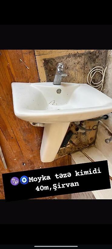 ucuz cilciraqlar: Keramik əl-üz yuma lavabı (piyedestallı) - Material: ağ keramik - — 1