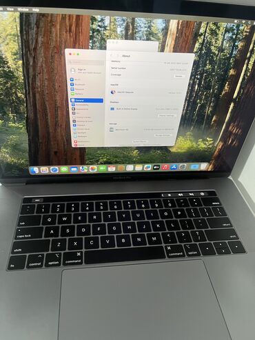макбук про 2019: Ультрабук, Apple, 16 ГБ ОЗУ, Intel Core i9, 15.4 ", Б/у, Игровой, память NVMe SSD