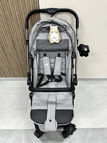eazy walker: Детская прогулочная коляска Ining Baby B1 (Grey) — стильная — 3