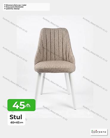 Stul – 40×45 sm ölçü Müasir dizaynlı, yumşaq parça oturacaq və lalafo.az -da Stul – 40×45 sm ölçü Müasir dizaynlı, yumşaq parça oturacaq və