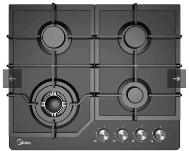 газовая варочная панель: Midea, Газовая, Механическое, Встраиваемая