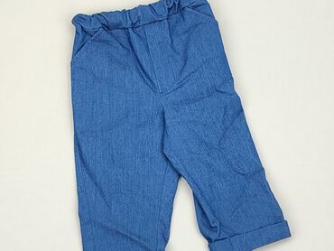 czarne spodnie materiałowe z wysokim stanem: Baby material trousers, 3-6 months, 62-68 cm, condition - Perfect