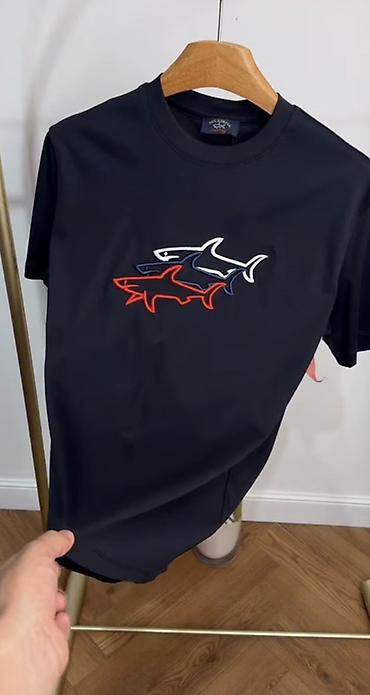 белый кит: Мужская футболка, XL, Paul Shark, Новый, цвет - Черный — 1