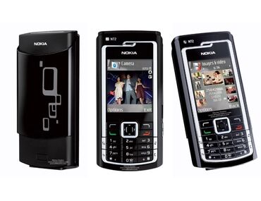 бампер на телефон флай: Nokia N72, rəng - Qara, Düyməli