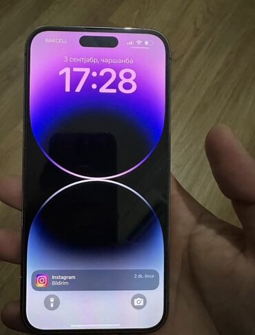 Çəngəllər: IPhone 14 Pro, Deep Purple, Face ID