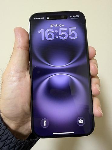 Elektronika: IPhone 16, 128 GB, Qara, Zəmanət, Barmaq izi, Simsiz şarj — 1