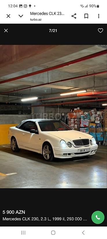 mercedes disklər: Mercedes-Benz SLK 230: 2.3 l | 1999 il Kabriolet — 1