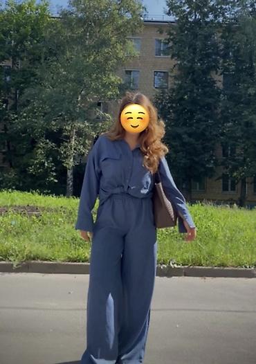 кастюм шым: Женский комплект из двух предметов: свободная рубашка + широкие брюки — 4