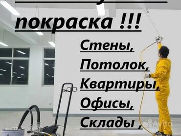 Покраска: Покраска стен, Покраска потолков, Покраска дверей, На масляной основе, На водной основе, 3-5 лет опыта