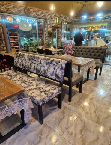 Restoran mebeli: Masa və divan dəstləri Özəl sifarişlə hazirlanmiş masa dəsti satılır — 5