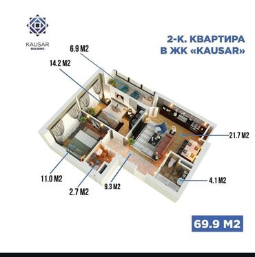 продаю квартиру в джале: 3 бөлмө, 72 кв. м, Элитка, 10 кабат, ПСО (өзү оңдоп түзөтүп бүтүү үчүн)