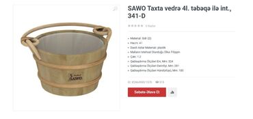 Digər tikinti xidmətləri: Sauna üçün vedrə qaşıq sauna aksesuarı sauna malları — 5