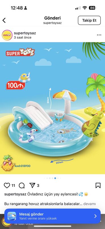 Uşaqlar üçün digər mallar: Supertoysdan alınıb 1dəfə istifadə olunub çox aşağı qiymətə satılır