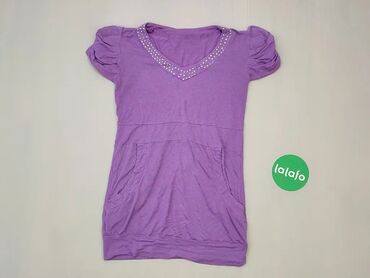 Koszulki: Koszulka S (EU 36), wzór - Jednolity kolor, kolor - Purpurowy