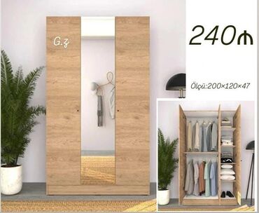 Çarpayılar: Yeni, Açılan, 3 qapılı Düz dolab, Qarderob, paltar dolabı