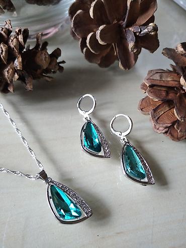 bele boje: Set nakita žig 925 Elegantna kompletnost: ogrlica sa priveskom i — 3