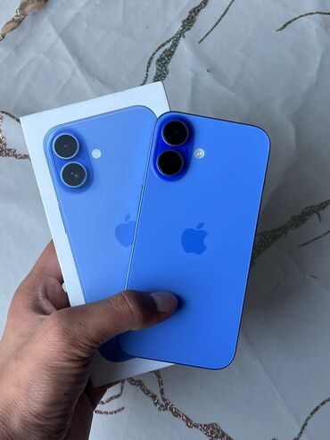 nomre al: IPhone 16, 128 GB, Mavi, Zəmanət, Simsiz şarj, Face ID