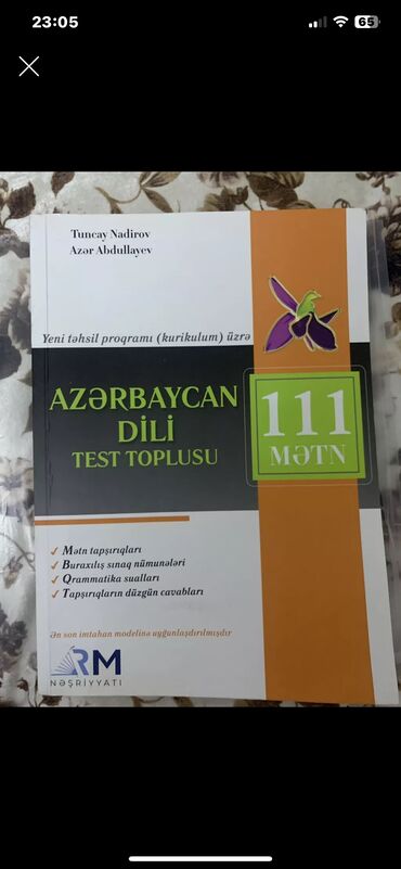 111 metin kitabi: Azerbaycan dili RM 111 metn test kitabi yenidir heç işlenmeyib demek