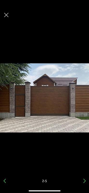 Откатные ворота: Откатные ворота из сэндвич‑панелей с автоматикой - Полотно — 111