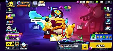 Brawl Stars hesabı - Kupa yolu: 64,161 - Prestij: 42 - Döyüşçülər