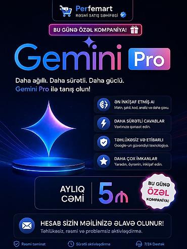 Gemini Pro – Daha ağıllı, daha sürətli, daha güclü AI Perfemart rəsmi