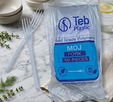одна разки: Пластиковые вилки Teb Plastic MOJ — набор 50 штук. - Материал — 1