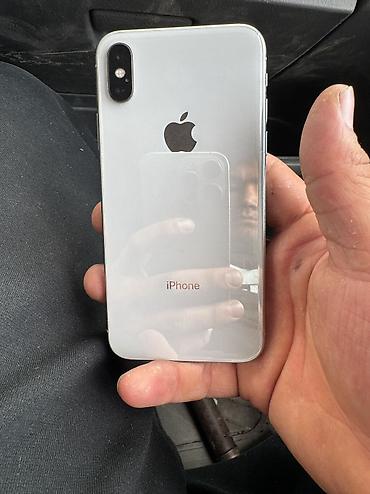 IPhone X, Б/у, 64 ГБ, Серебристый, 100 %