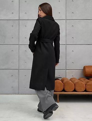 Пальто: Женское пальто черного цвета длины миди Новое!!!Состав 80% шерсть,20% — 3