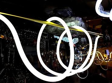 неоны: Подвесной светильник с неоновой LED-лентой в виде пластичной — 1