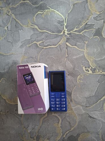 сотовый телефон fly ts113 черный: Nokia 105 4G, 4 ГБ, цвет - Синий, Кнопочный