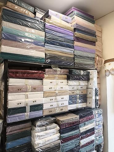 bed sheets: Гостиничный страйп сатин акция 1,5 сп 890 сом 2 сп 1090 сом оптом — 3