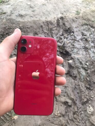 новый айфон 11: IPhone 11, Б/у, 128 ГБ, Красный, Чехол, 77 %