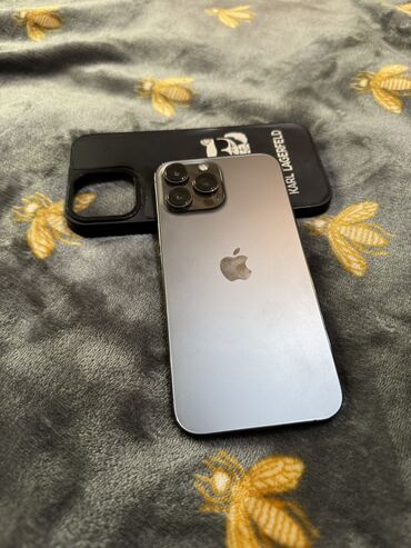 Apple iPhone: IPhone 13 Pro Max, Б/у, 128 ГБ, Черный, Защитное стекло, Чехол, 87 %