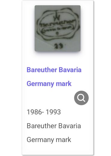 Čajnici: Bokal nov 1986 do 1993g Bareuther Bavaria porcelan. Nov bokal,sve na — 17
